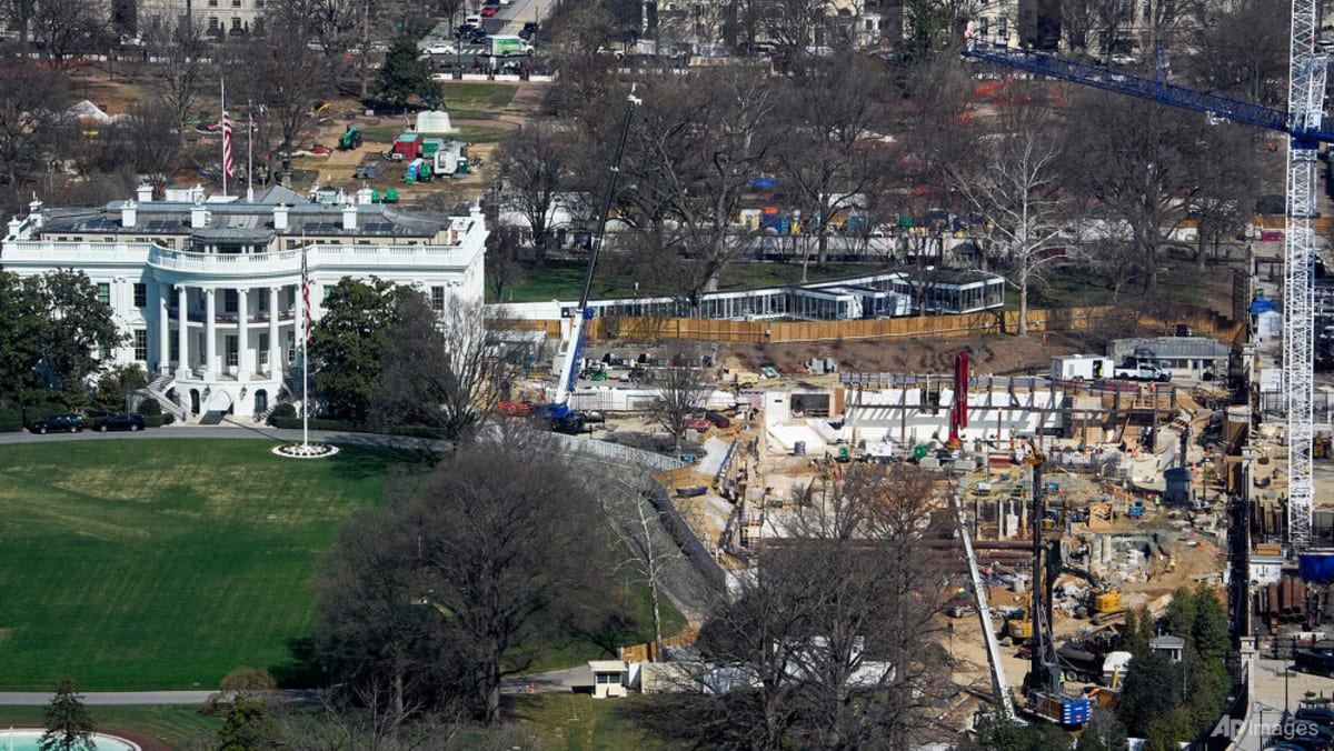 Ilustrasi renovasi ballroom Gedung Putih oleh Trump